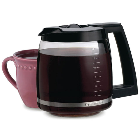 14-Cup Glass Replacement Carafe with Black Trim