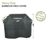 Heavy-Duty Barbecue Gray 4-5 Burner Gas Grill Cover - UV Protected, Wind and Water Resistant